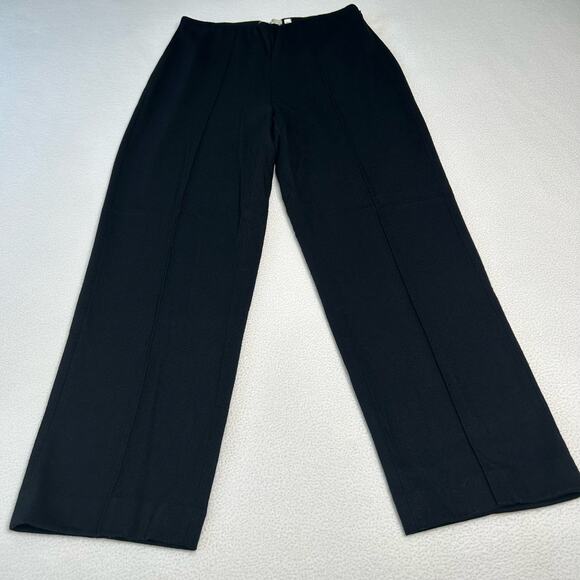 Vince Womens Size 10 Cozy Wool-Blend Mid-Rise Stitch-Front Pant Black V977222278 - Picture 4 of 8